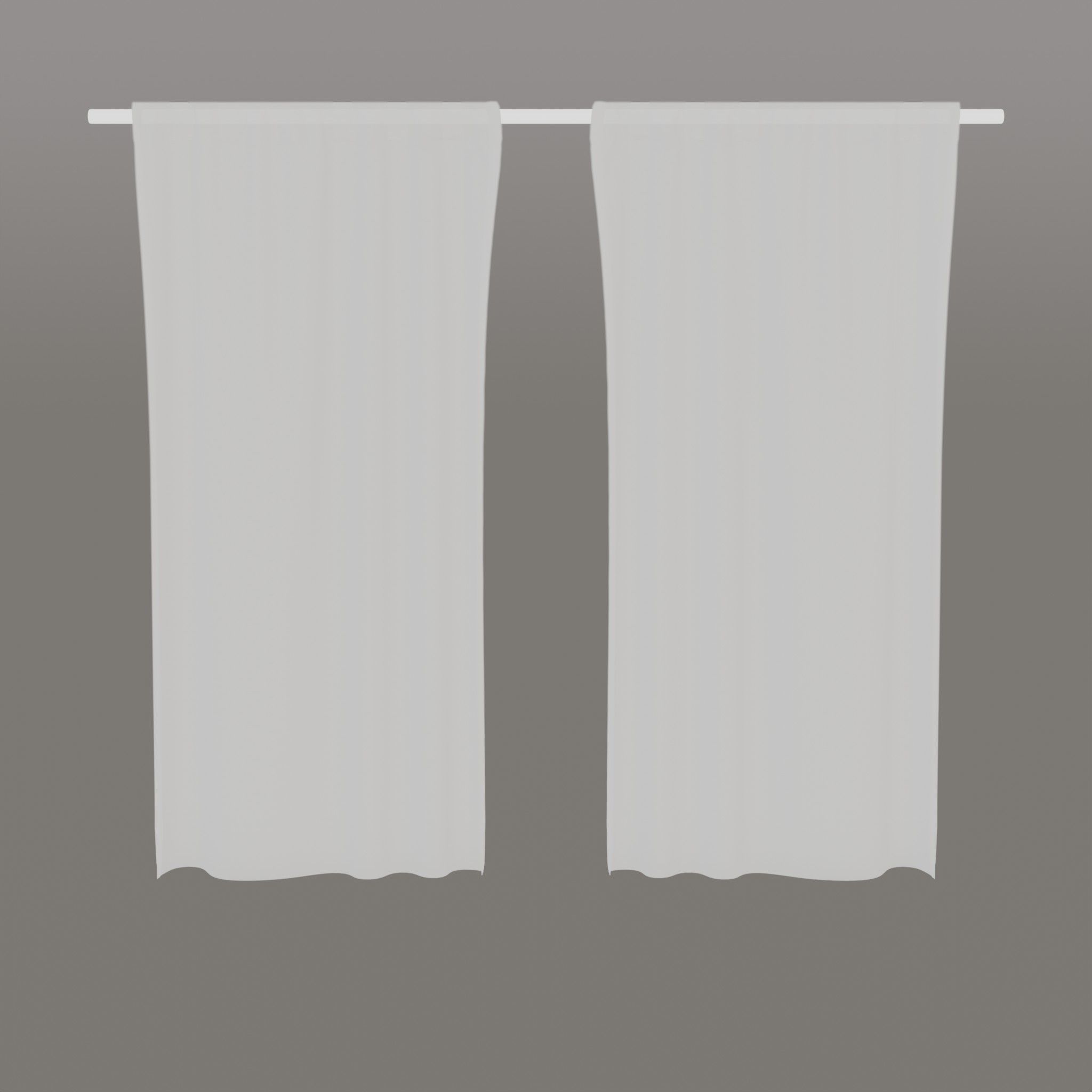 Multiway Curtains White Low-poly 3D model_3