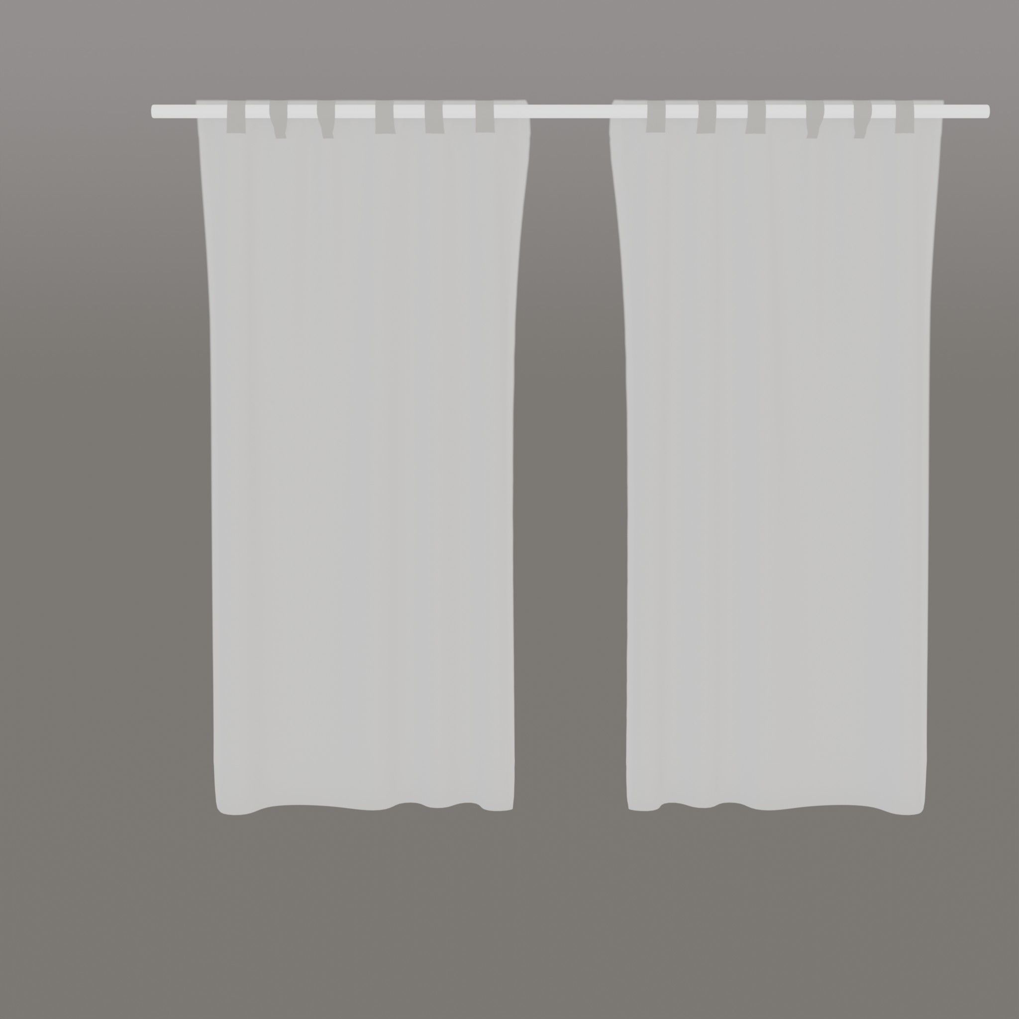 Multiway Curtains White Low-poly 3D model_1