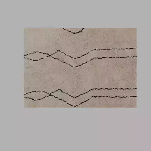 Patterned Pile Rug Beige