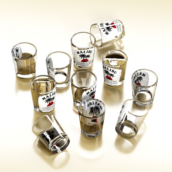Malibu Shot Glass - High Detailed 3D model_6