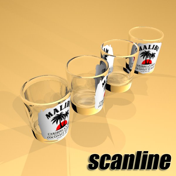 Malibu Shot Glass - High Detailed 3D model_8
