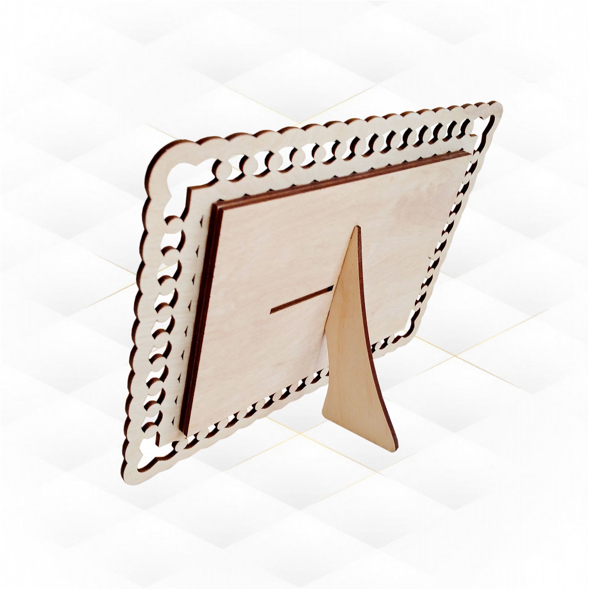 Picture frame 4x6 svg dxf design for laser cutting 3D print model_1