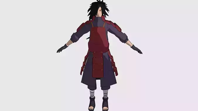 Madara Uchiha Anime Manga Fantasy Character rigged Animated Low-poly 3D model