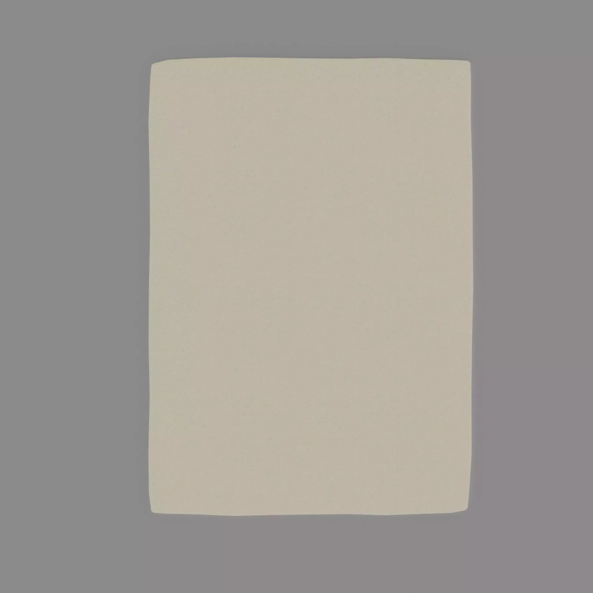 Tufted Rye Cream White Low-poly 3D model_0