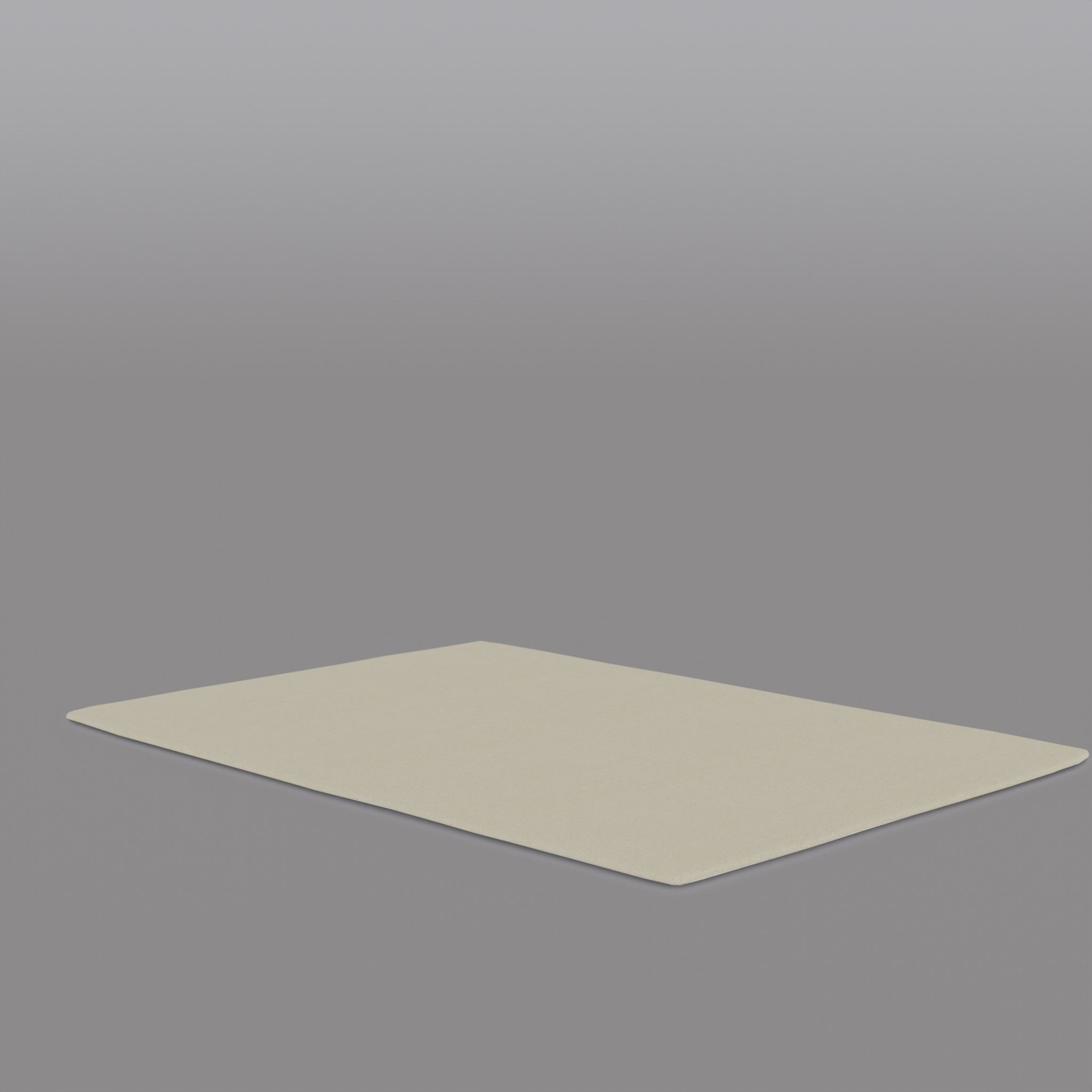 Tufted Rye Cream White Low-poly 3D model_1