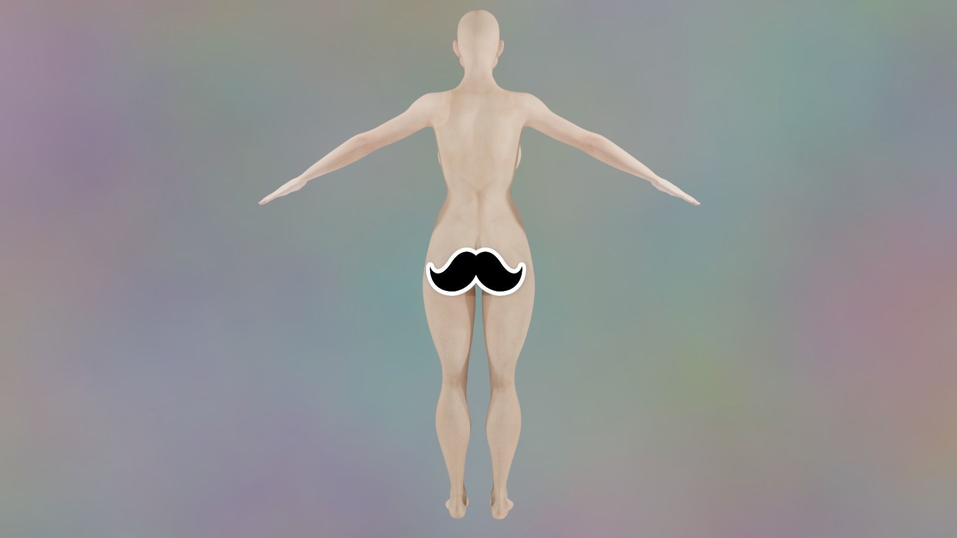 CC3-Vascular Female Base Mesh Character Girl rigged Animated Low-poly 3D model_5