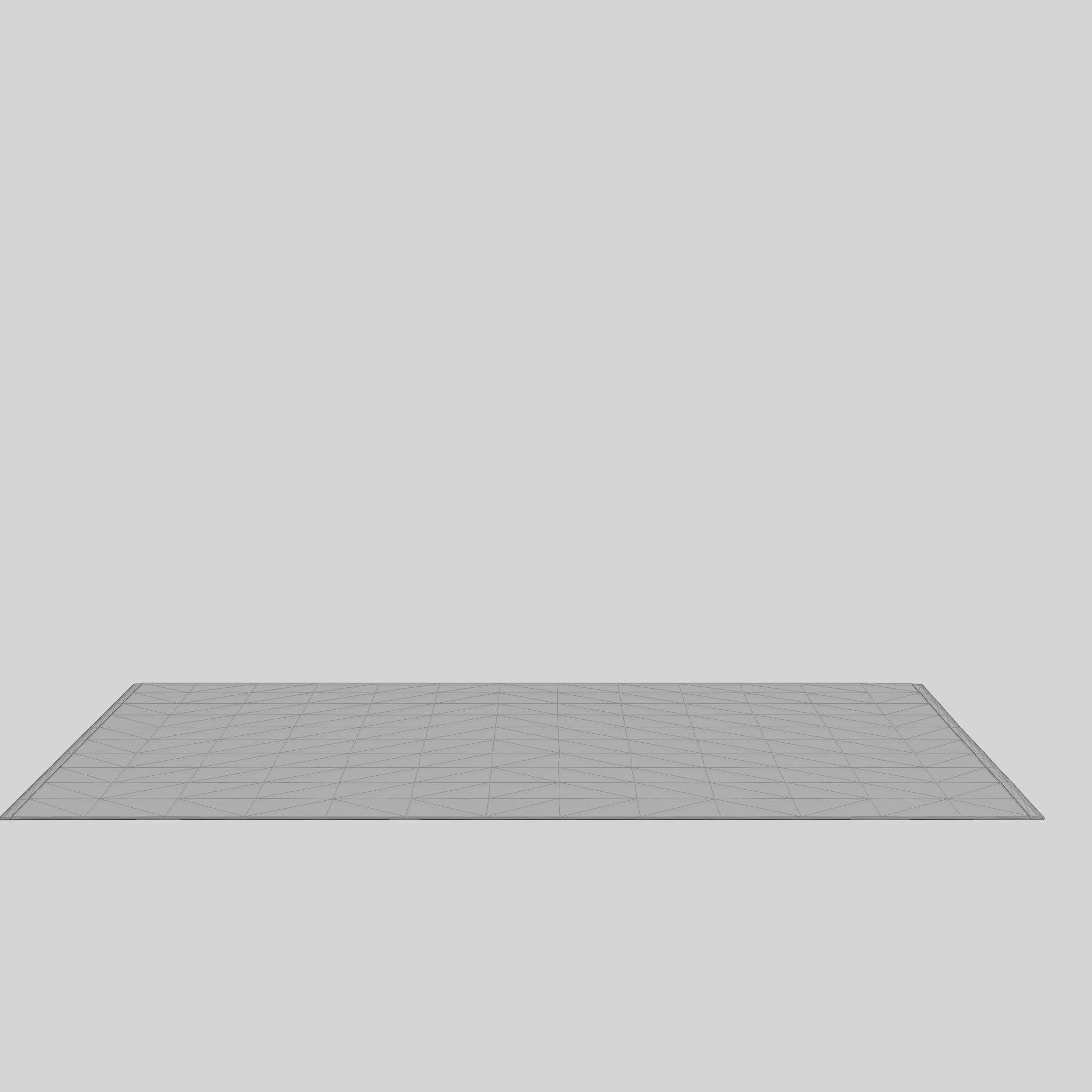 Textured-weave Wool-blend Rug Light Beige Low-poly 3D model_7