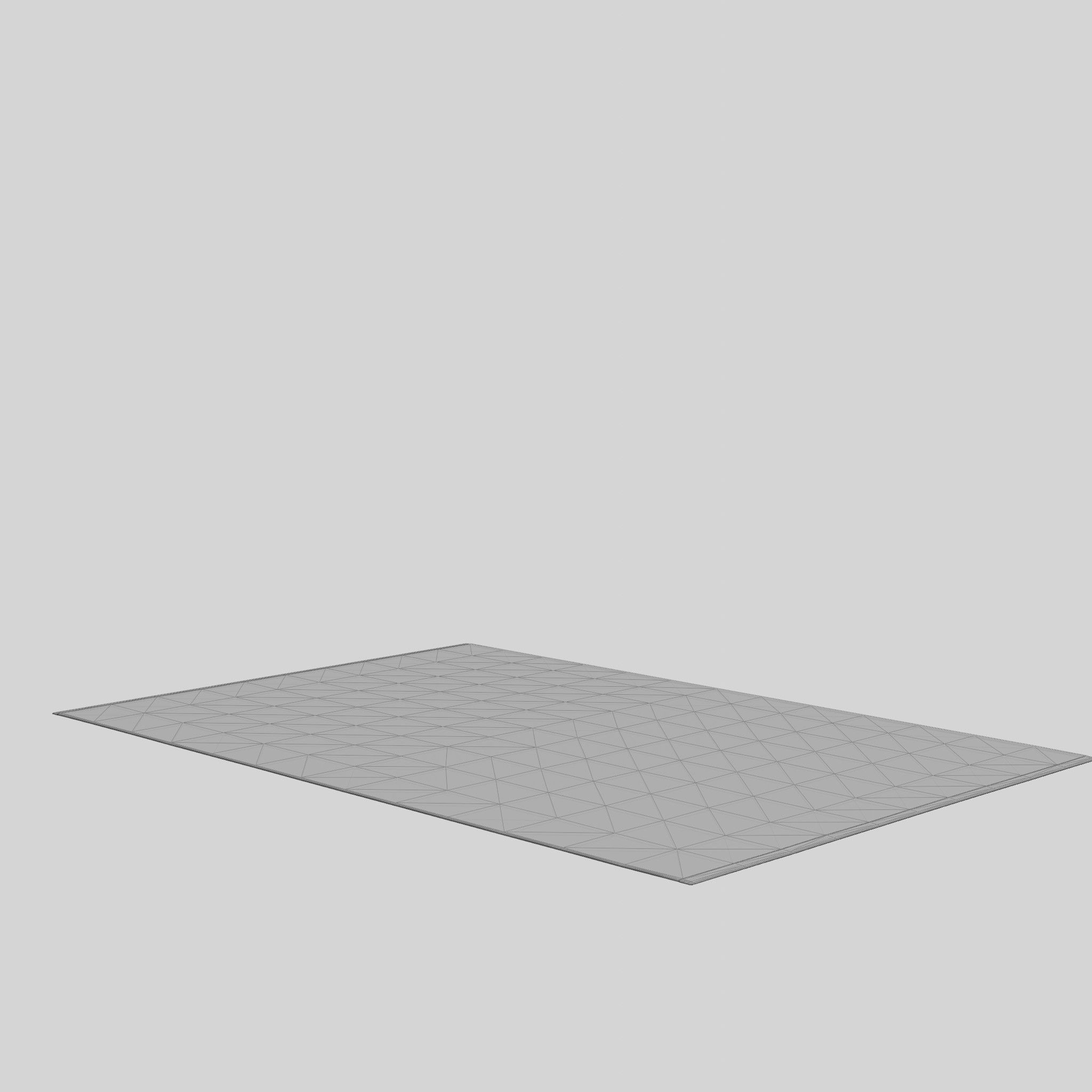 Textured-weave Wool-blend Rug Light Beige Low-poly 3D model_5