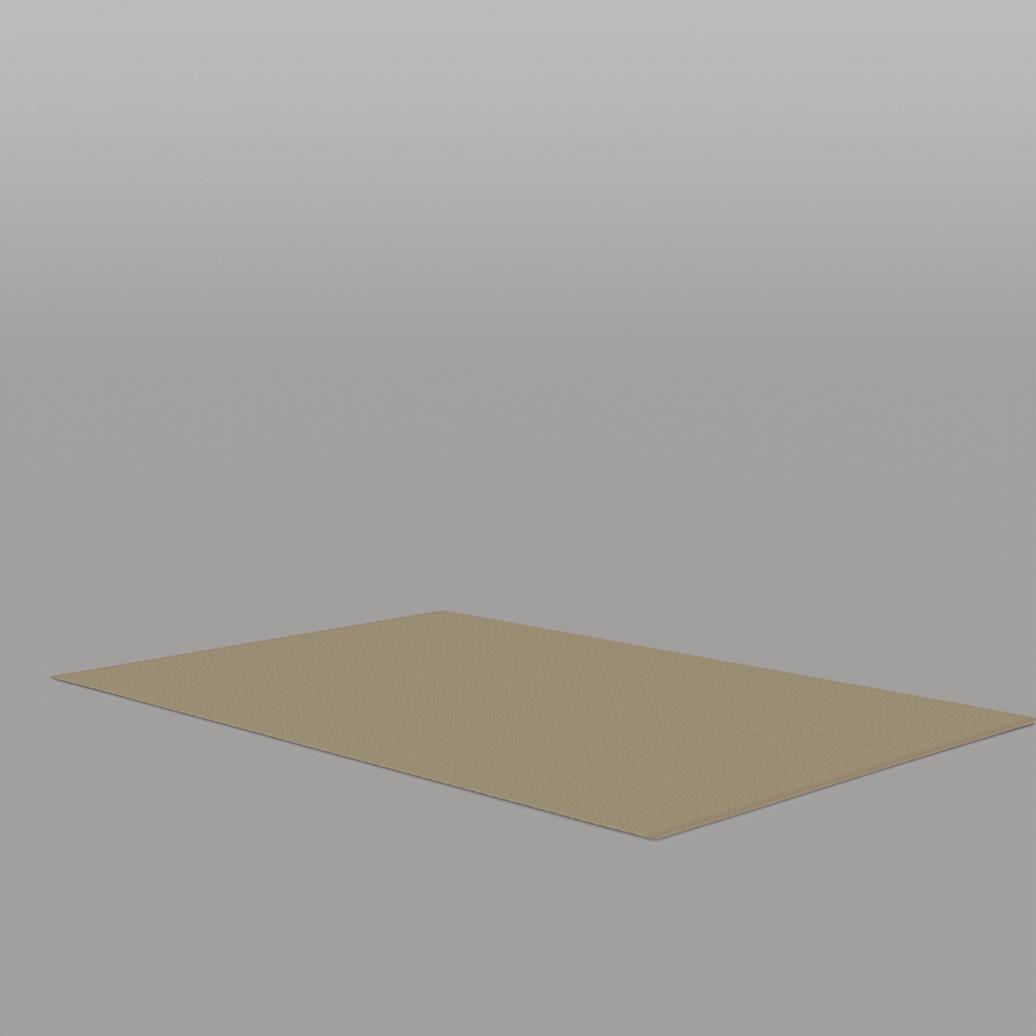 Textured-weave Wool-blend Rug Light Beige Low-poly 3D model_1