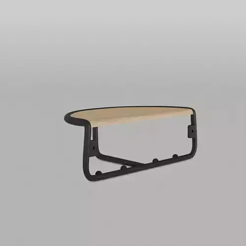 Wooden Hat Rack Black