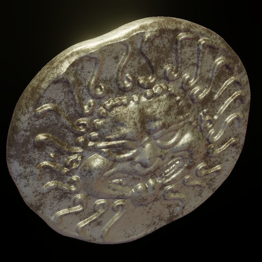 Apollonica Pontica drachm coin 3D print model_5