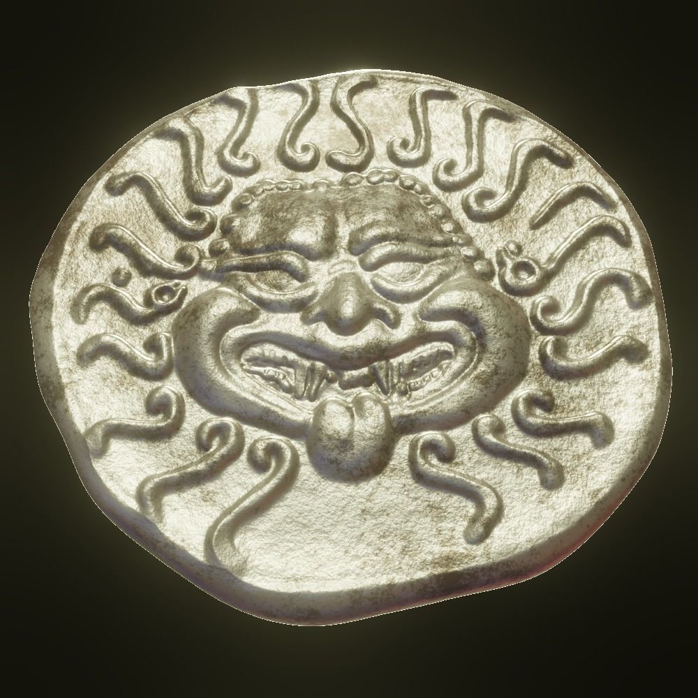 Apollonica Pontica drachm coin 3D print model_2