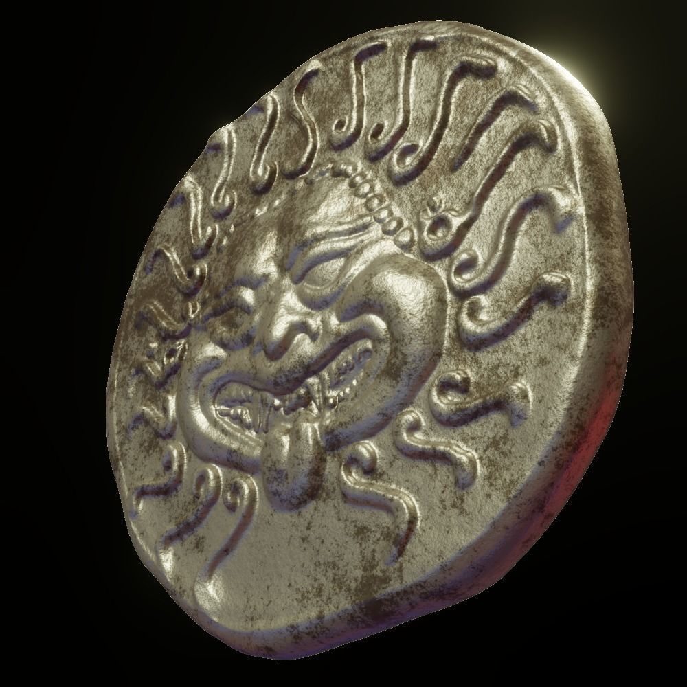 Apollonica Pontica drachm coin 3D print model_3