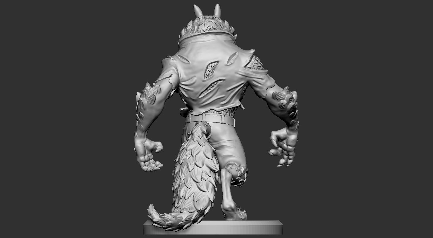WEREWOLF DAD 3D print model_13