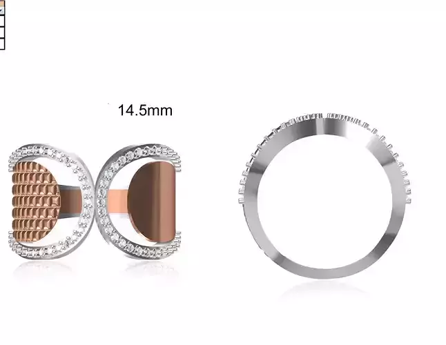 Women Wedding Engagement Ring STL OBJ FBX JCD Details