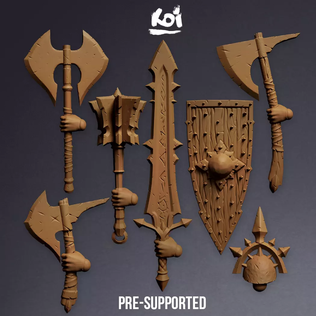 Ravagers of the North - Weapon Set 3D print model