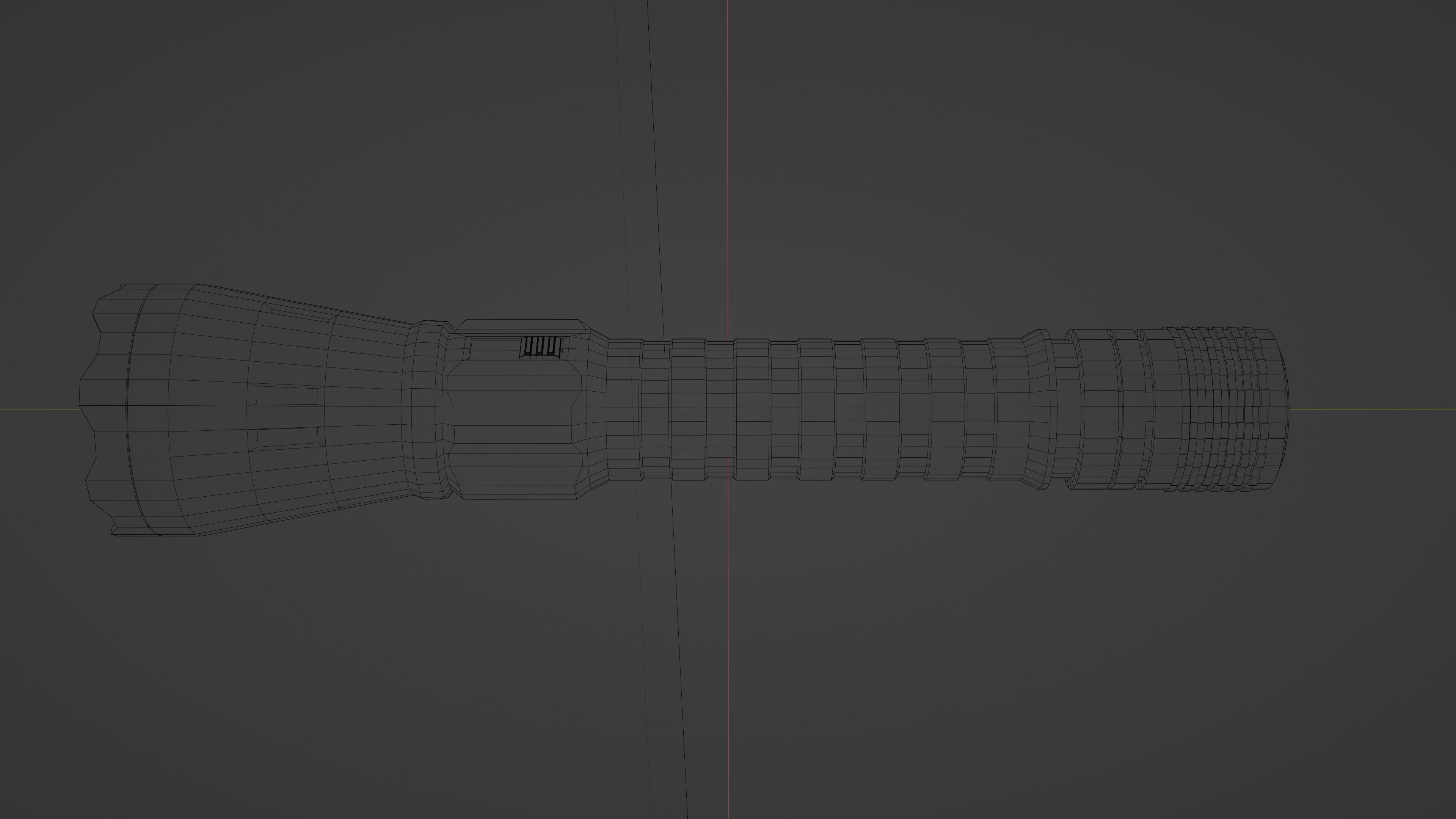 Flashlight rusty Low-poly 3D model_11