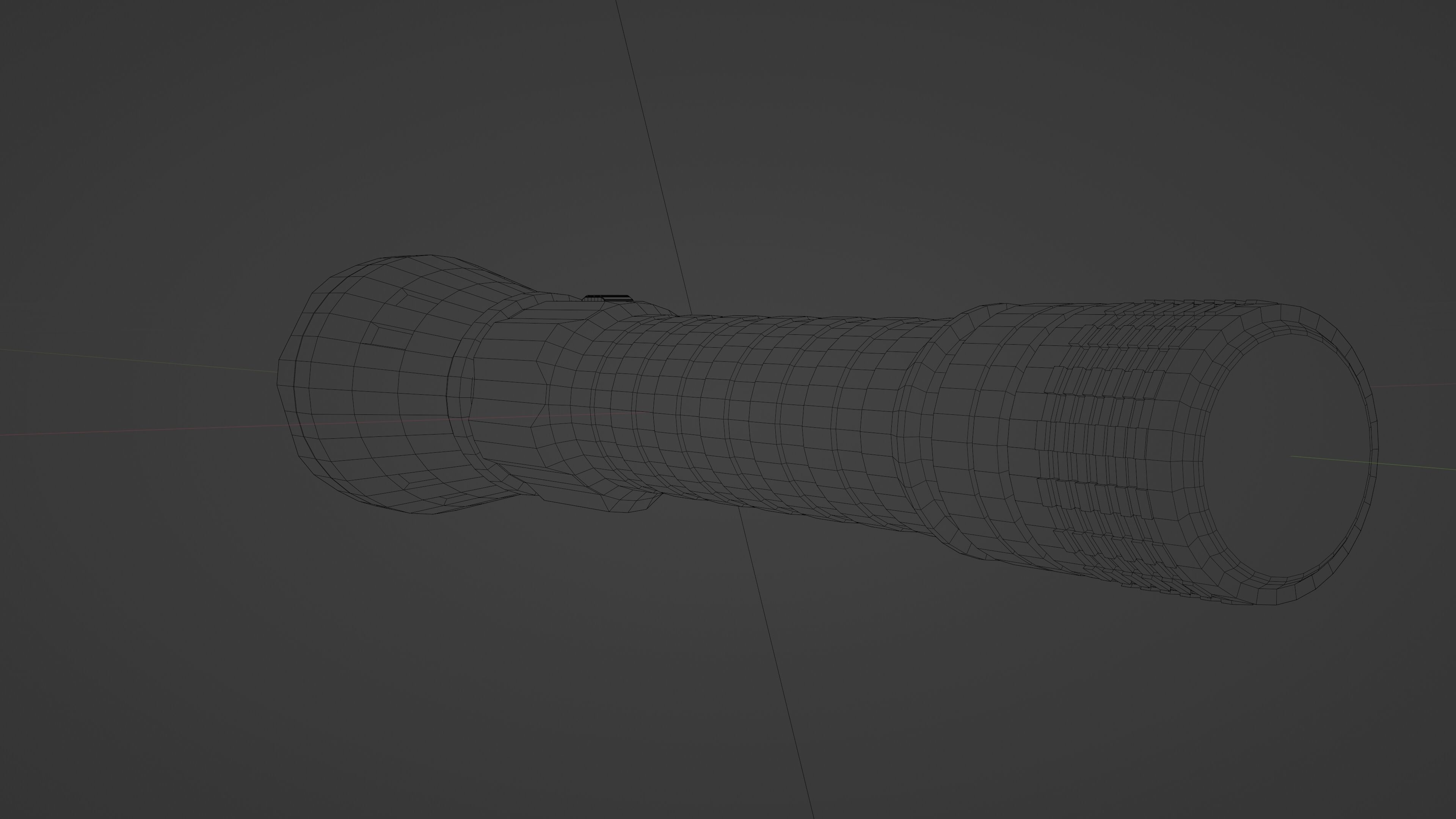 Flashlight rusty Low-poly 3D model_10