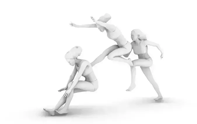 standing long jump 3D print model