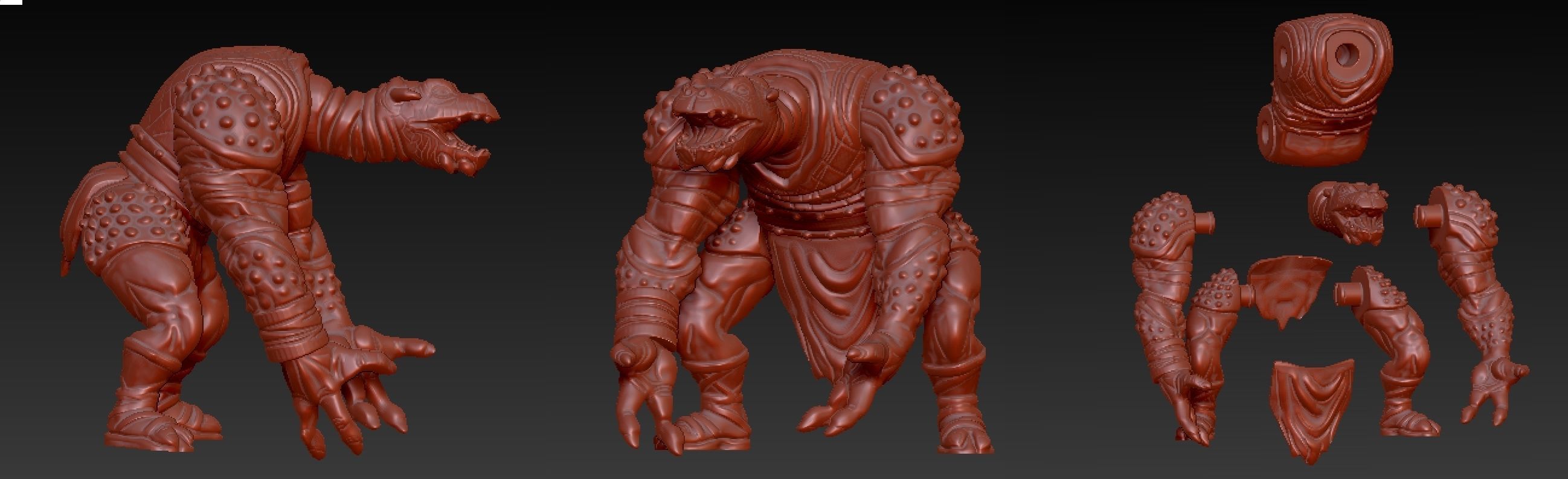 Star Wars - Dejarik Holochess Figures Mantellian Savrip  3D print model_5