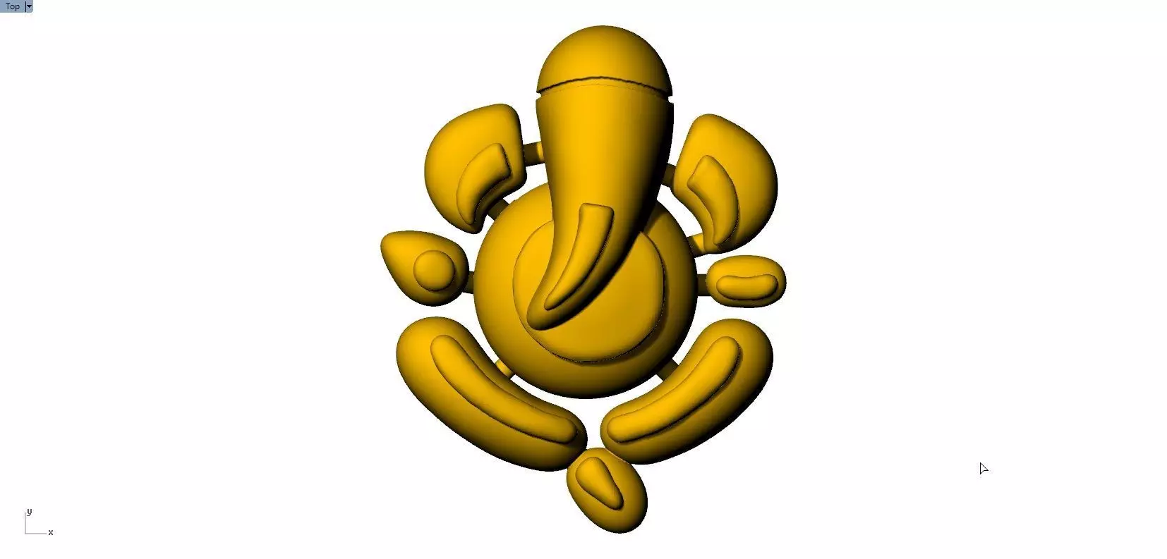 VINAYAGAR PENDENT 3D print model_0