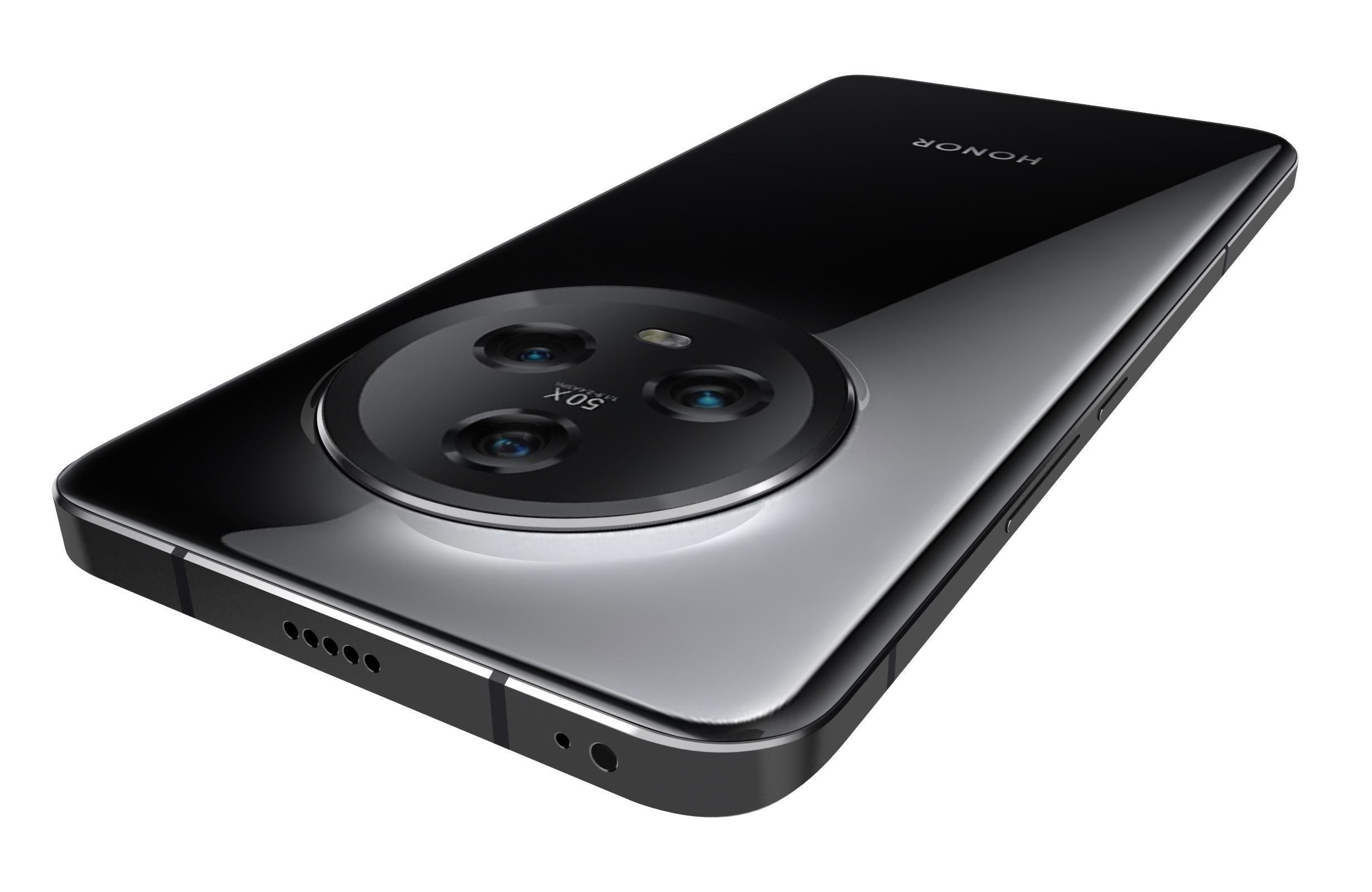 Honor Magic 5 Black Low-poly 3D model_15