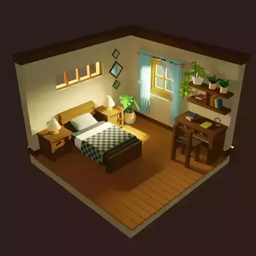 Isometric Bed Room