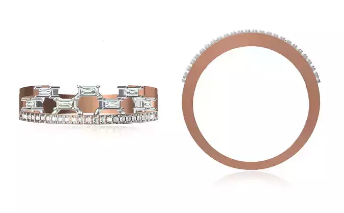 Women Wedding Engagement Ring STL OBJ FBX JCD Details