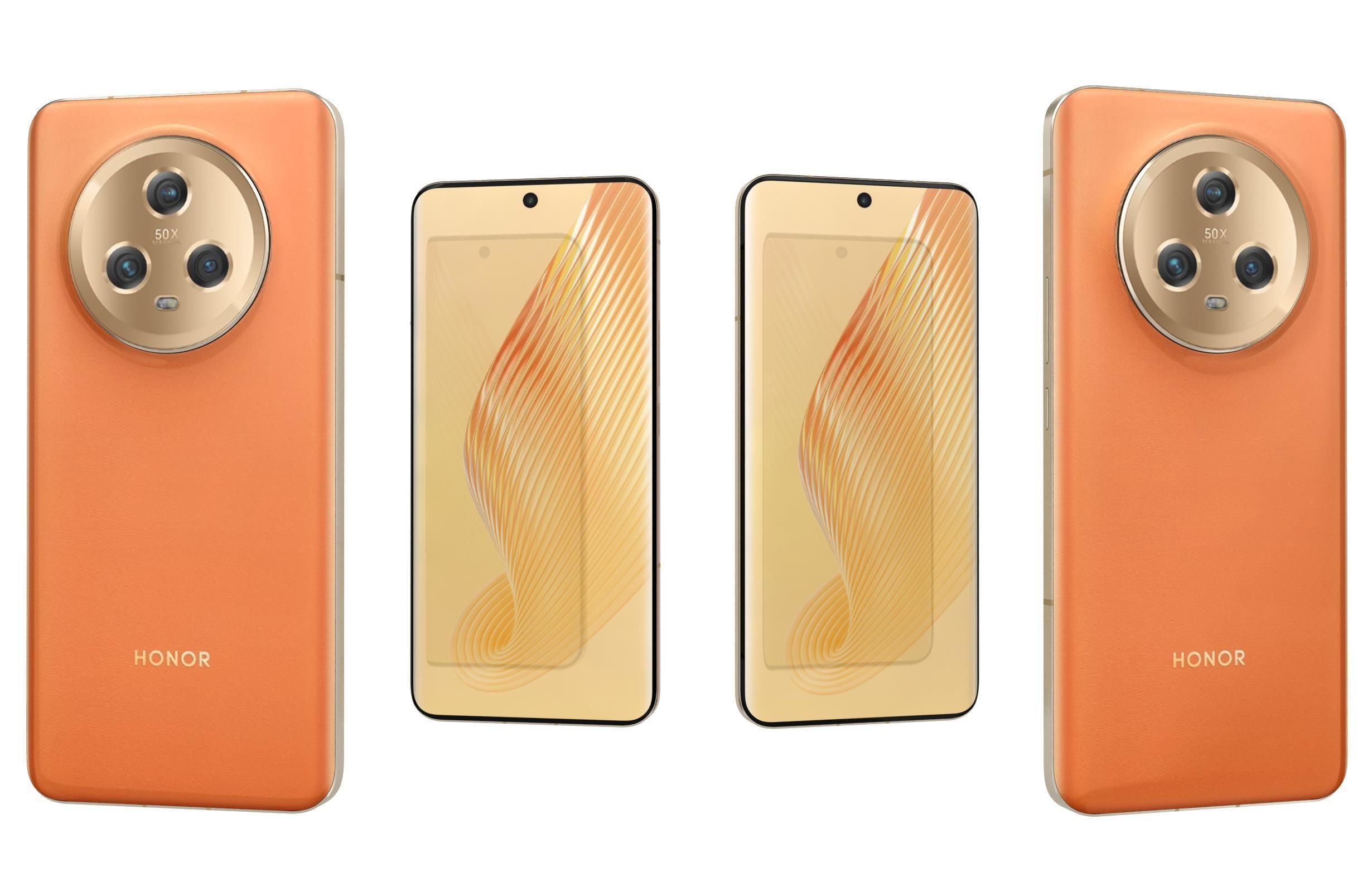 Honor Magic 5 All Colors Low-poly 3D model_4