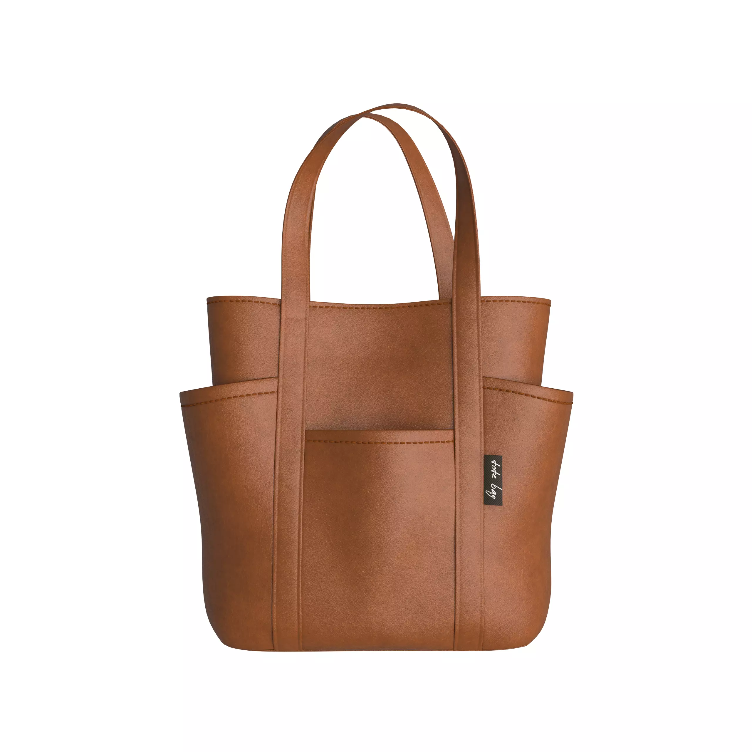 Multi-function tote bags - leather Low-poly 3D model_0