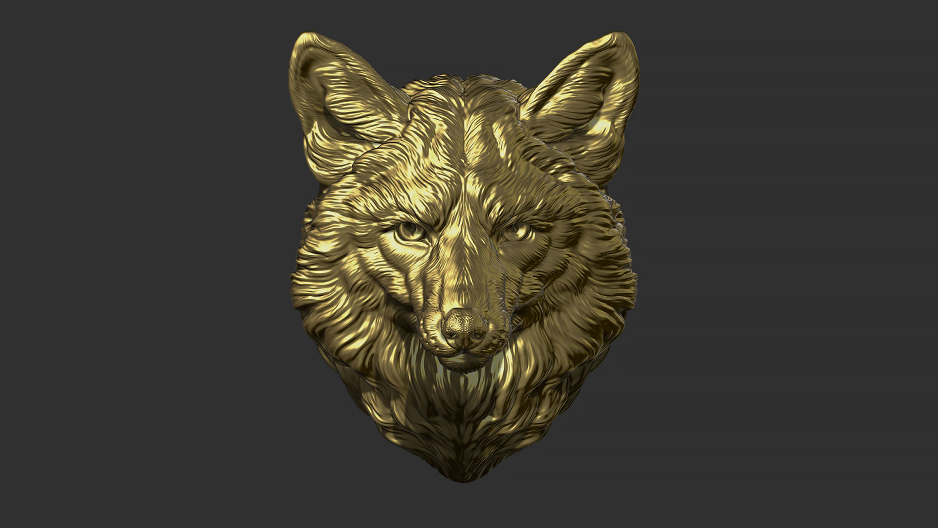 Fox head gloomy 3D print model_6