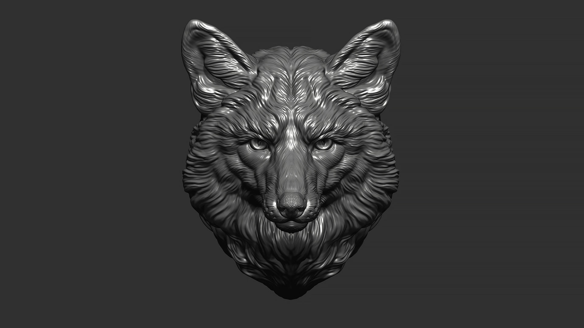 Fox head gloomy 3D print model_7