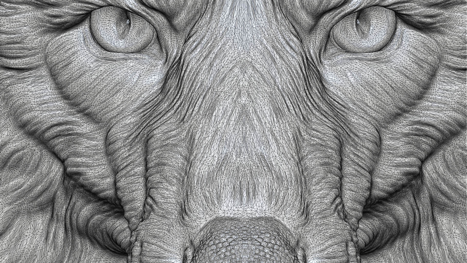 Fox head gloomy 3D print model_20