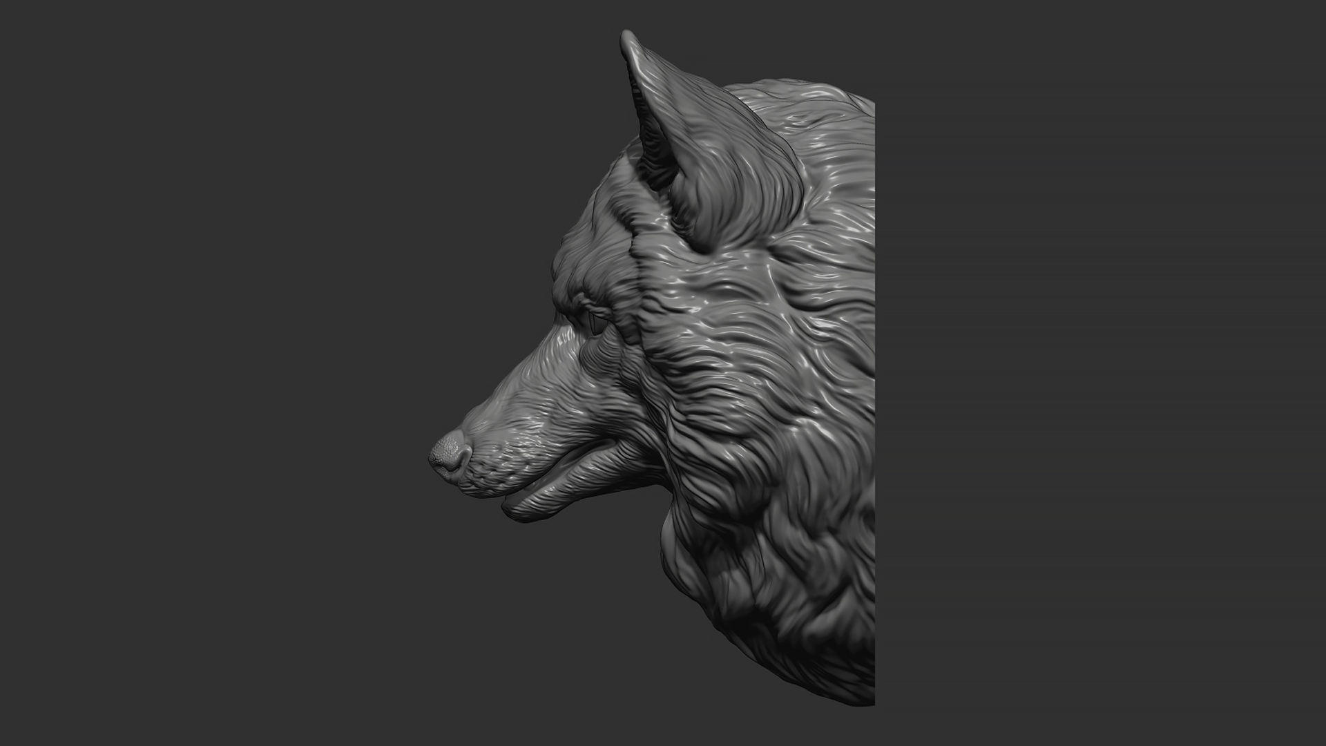 Fox head gloomy 3D print model_15