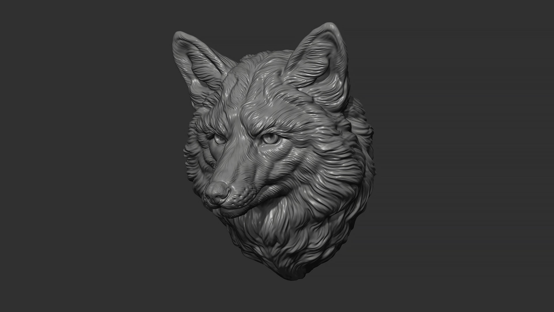 Fox head gloomy 3D print model_16