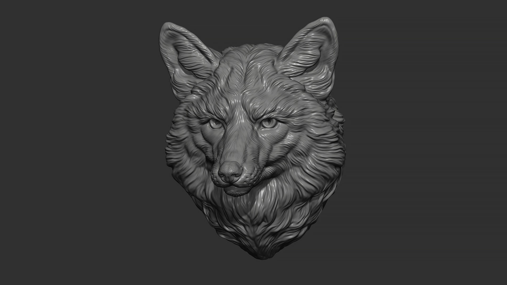 Fox head gloomy 3D print model_10