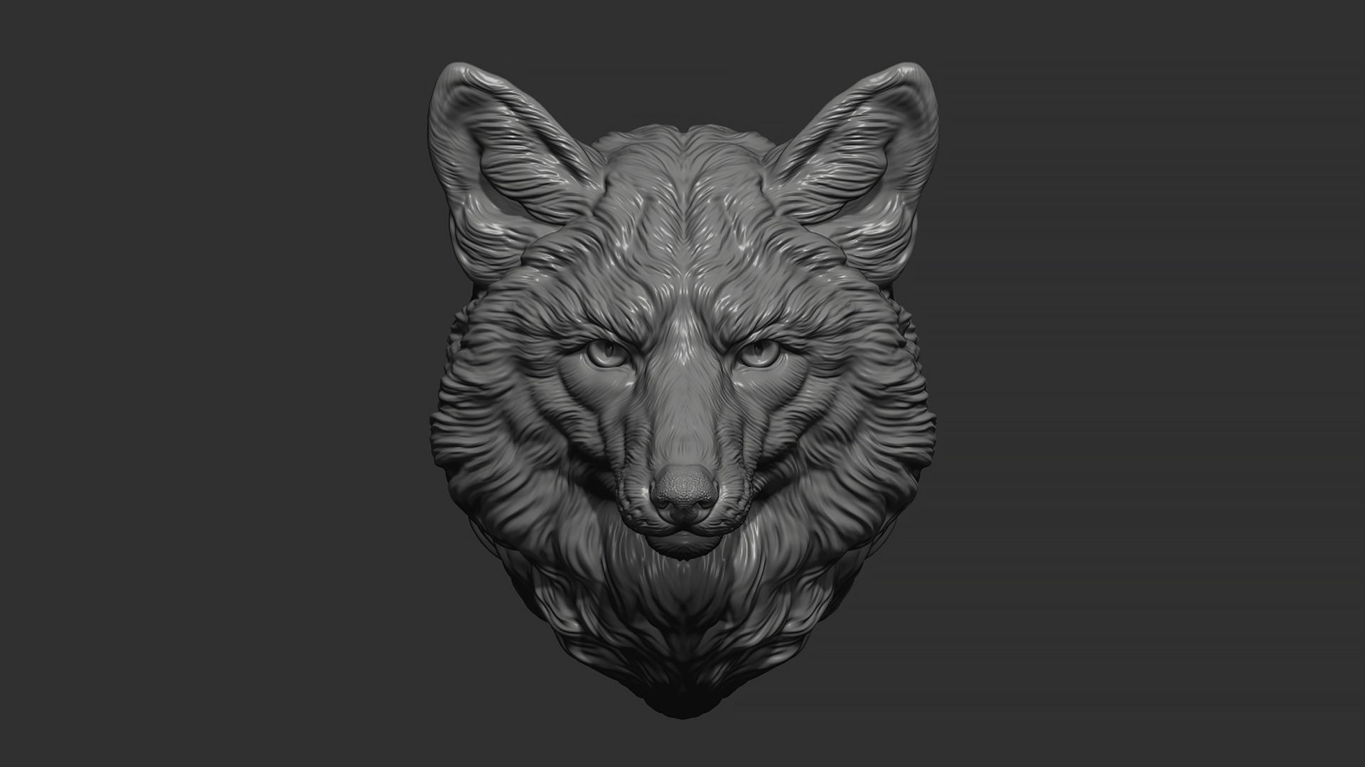 Fox head gloomy 3D print model_11