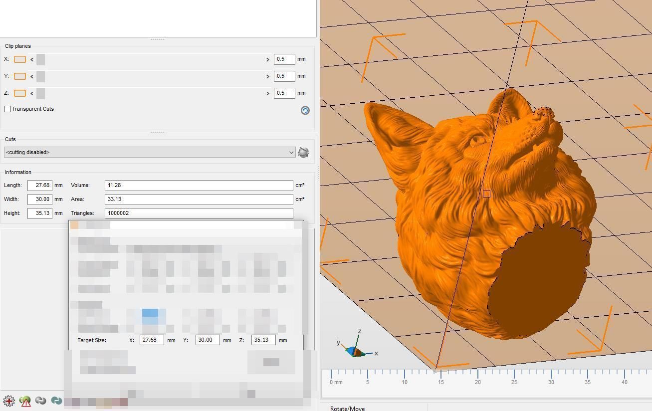 Fox head gloomy 3D print model_23