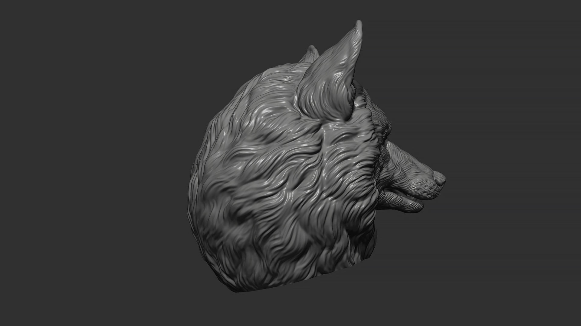 Fox head gloomy 3D print model_19