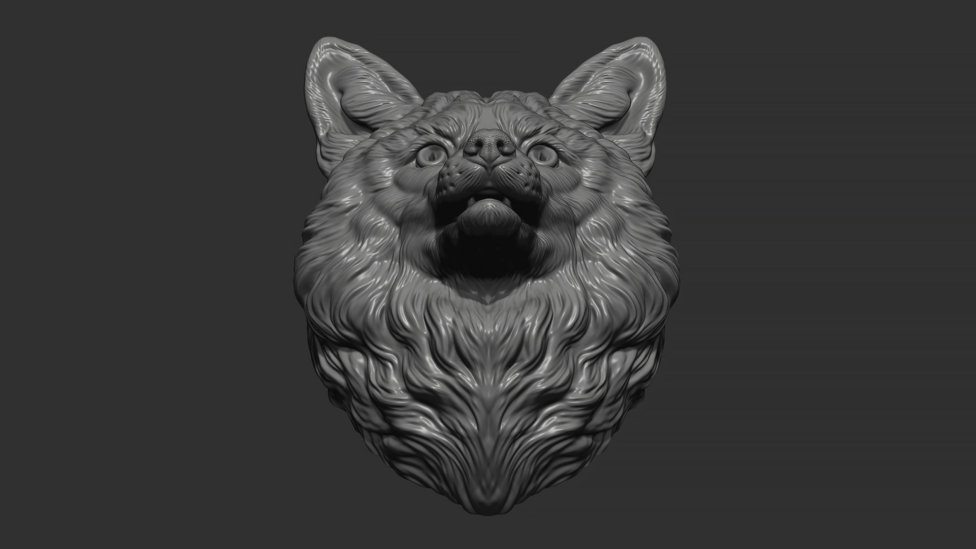 Fox head gloomy 3D print model_12