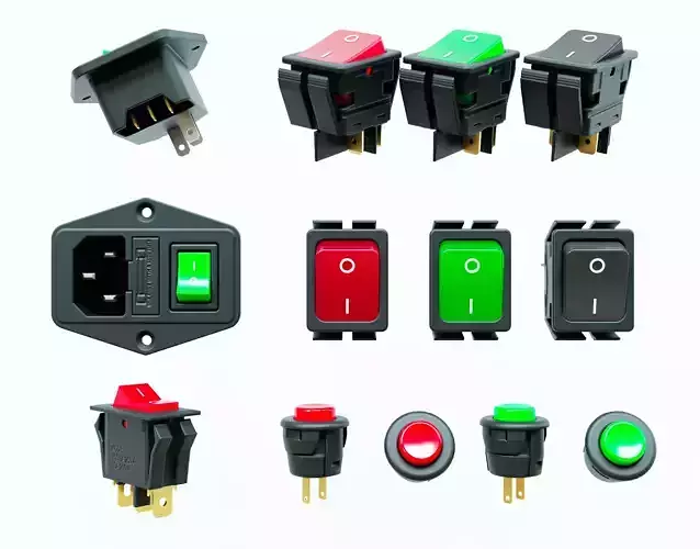 switch button 3D model