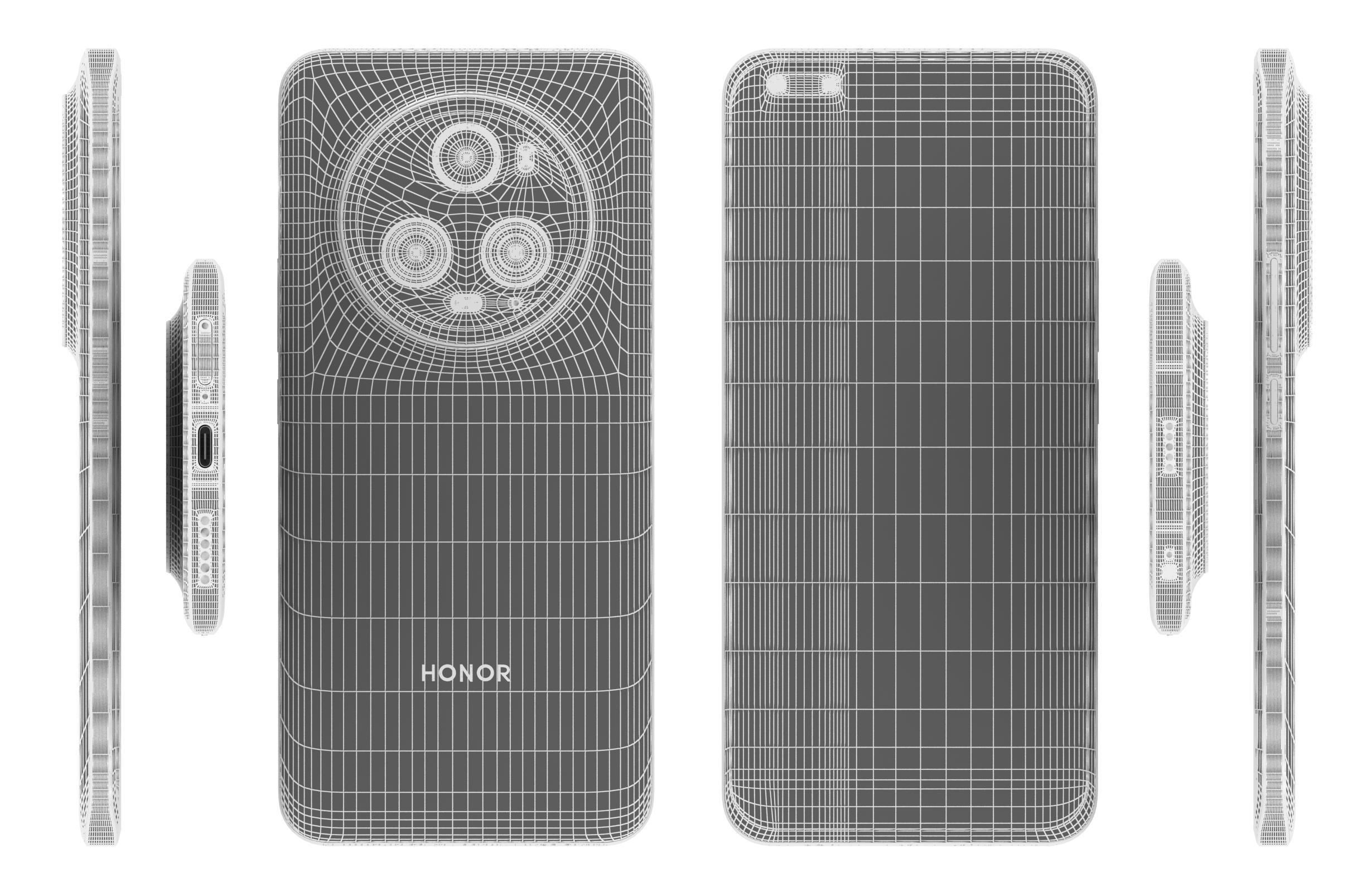 Honor Magic5 Pro Black 3D model_17