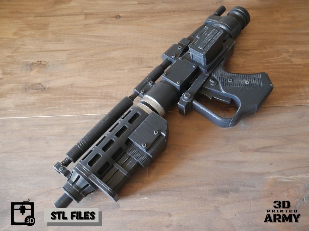 E-5 Blaster Rifle - 3D print Files - Star Wars 3D print model_8