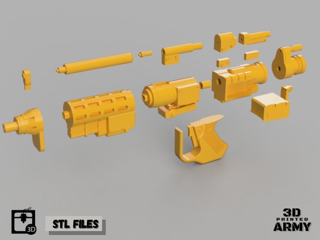 E-5 Blaster Rifle - 3D print Files - Star Wars 3D print model_10