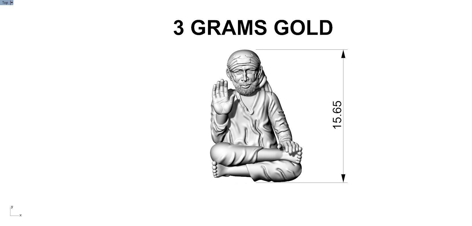 SAIBABA PENDENT 3D print model_9