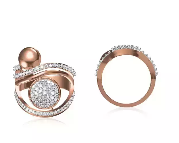 Women Wedding Engagement Ring STL OBJ FBX JCD Details