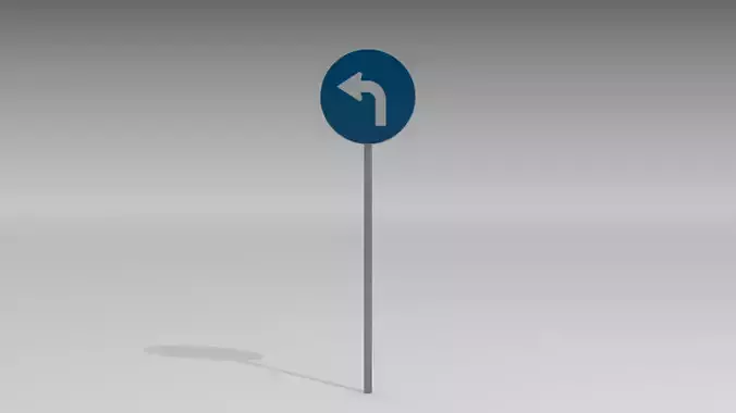 Turn left sign