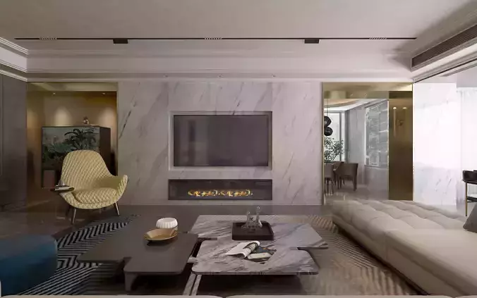 Light luxury style guest restaurant