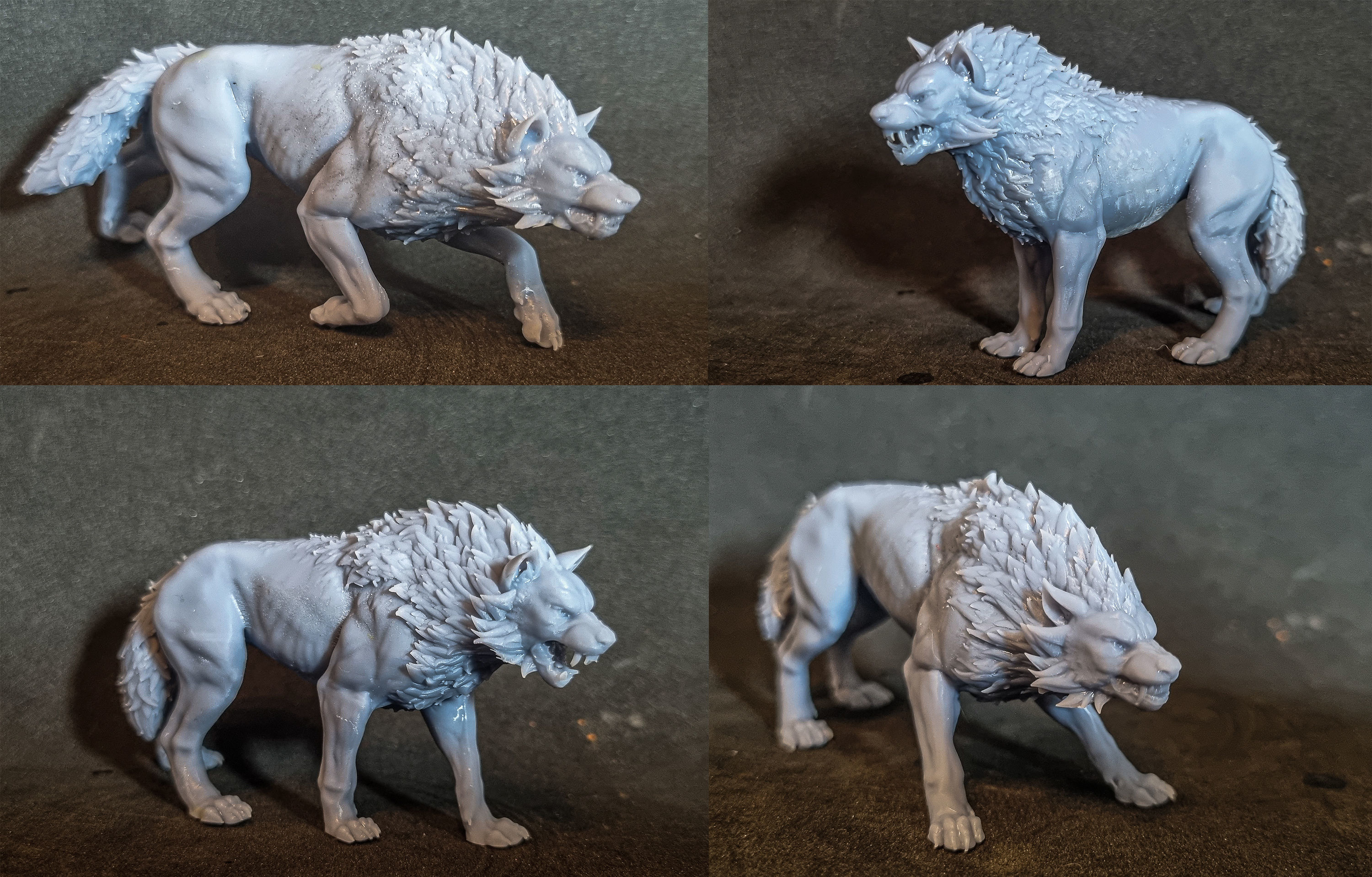 wolf pack  3D print model_1