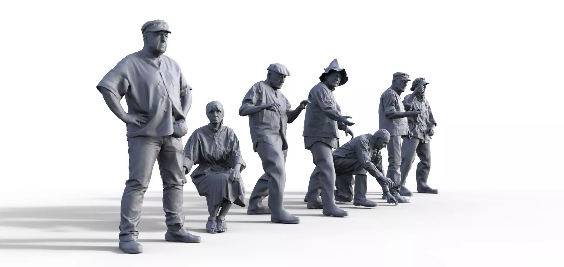 rafter figures for museum 3D print model_0